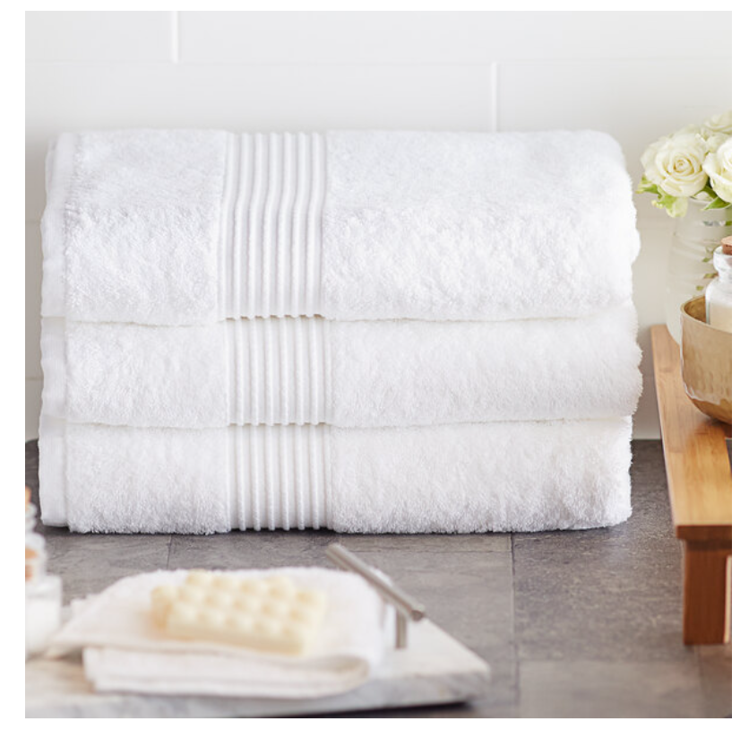 Lavex Luxury 27" x 54" 100% Combed Ring-Spun Cotton Bath Towel 15 lb. - 12/Pack
