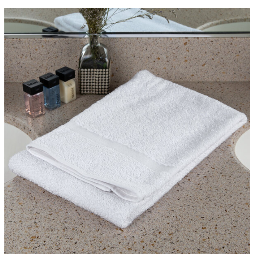 Oxford Bronze 24" x 48" 100% Open End Cotton Bath Towel with Cam Border 8 lb