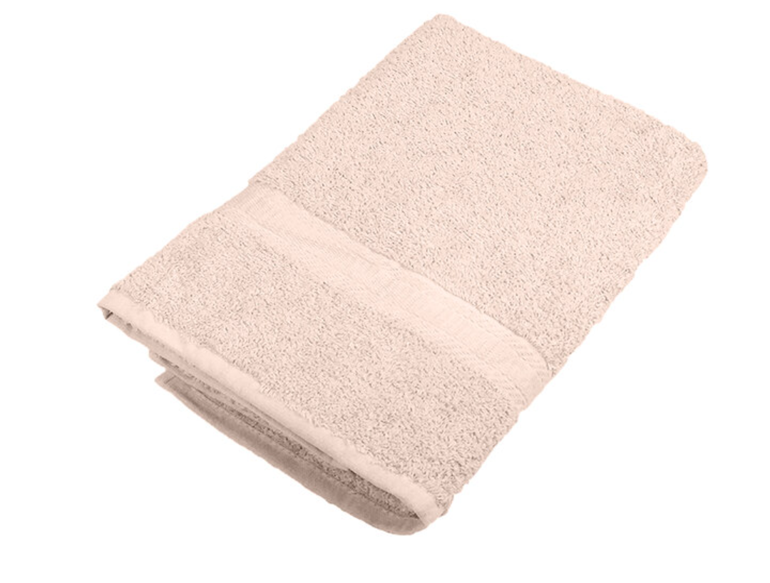 Monarch Brands True Colors 25" x 52" 100% Ring Spun Cotton Beige Bath Towel 10.5 lb