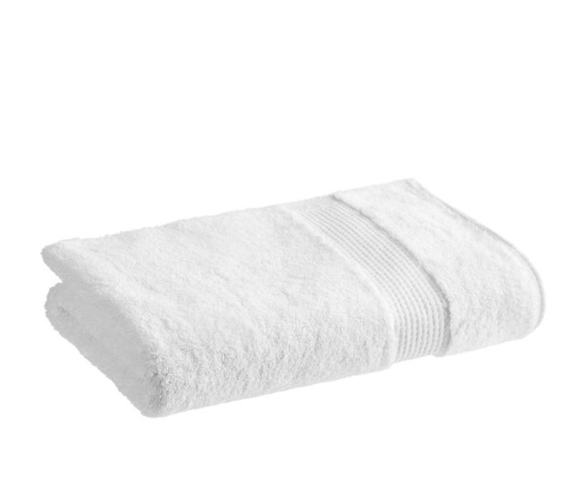 1888 Mills Lotus Terry 27" x 58" White 100% Ring-Spun Egyptian Combed Cotton Bath Towel 18 lb. - 24/Case