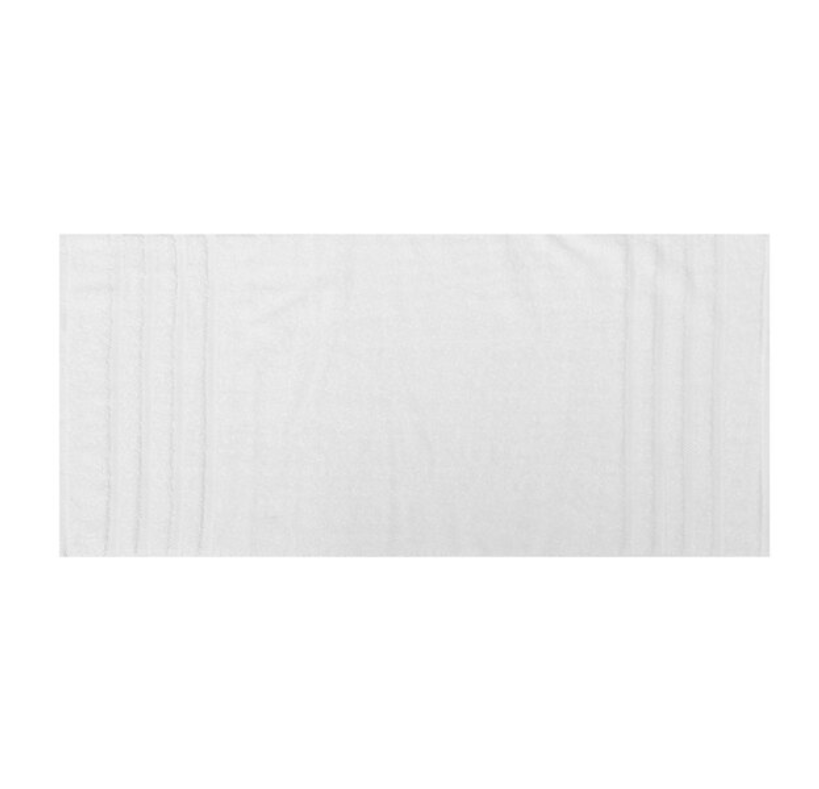 1888 Mills Naked Terry 30" x 56" White Combed Cotton / Modal Bath Towel - 18 lb. - 24/Case