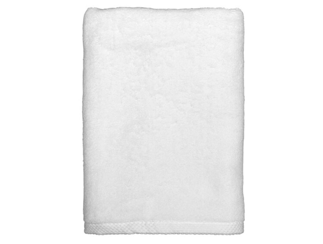 Garnier-Thiebaut Metro 27" x 54" White 100% Combed Terry Cotton Bath Towel 17 lb. - 20/Case