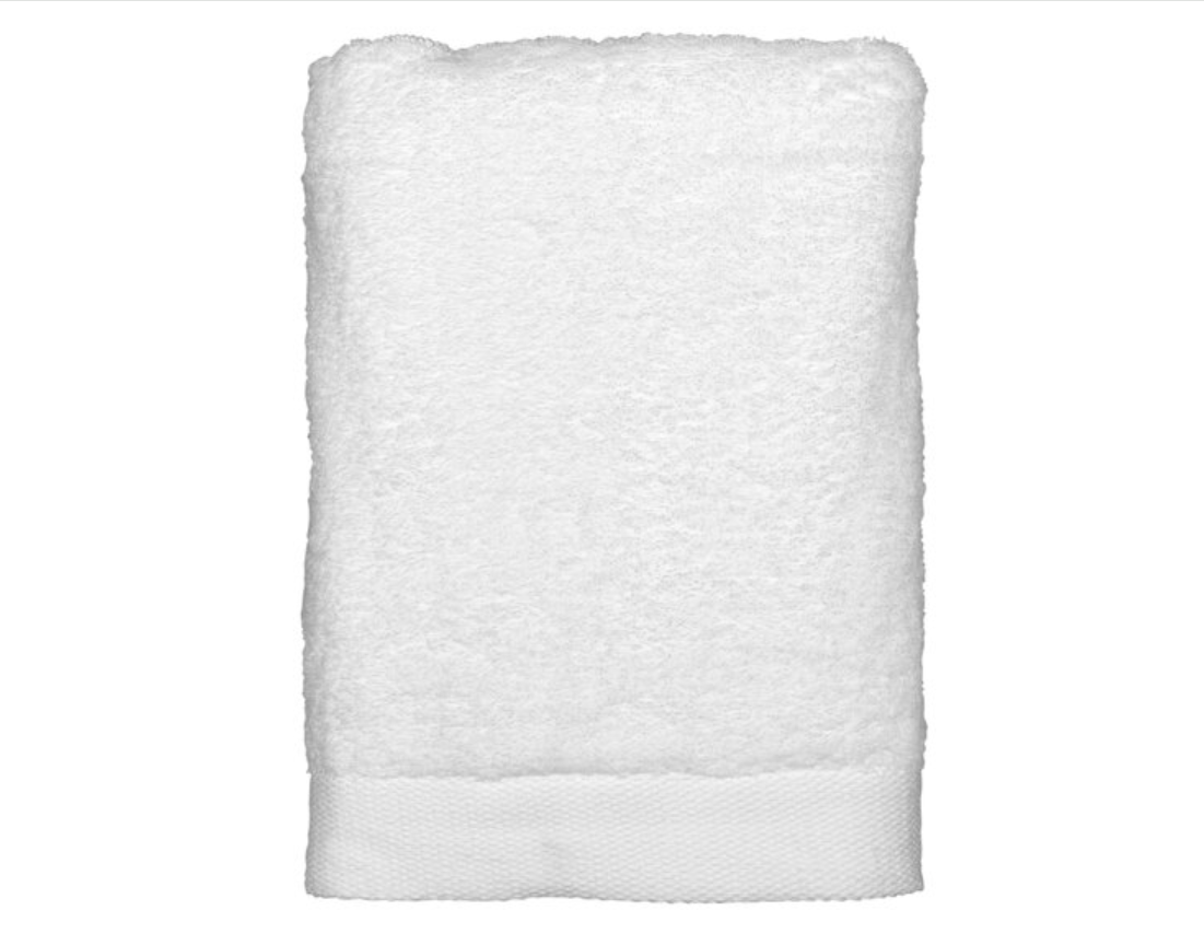 Garnier-Thiebaut Royal 27" x 54" White 100% Zero-Twist Combed Terry Cotton Bath Towel 13.25 lb. - 18/Case
