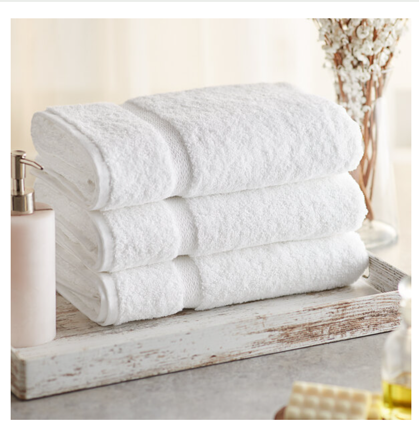 Lavex Premium 24" x 50" 100% Ring-Spun Cotton Bath Towel 12 lb. - 12/Pack