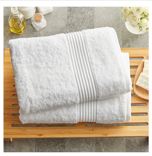 Lavex Luxury 27" x 54" 100% Combed Ring-Spun Cotton Bath Towel 17 lb. - 12/Pack