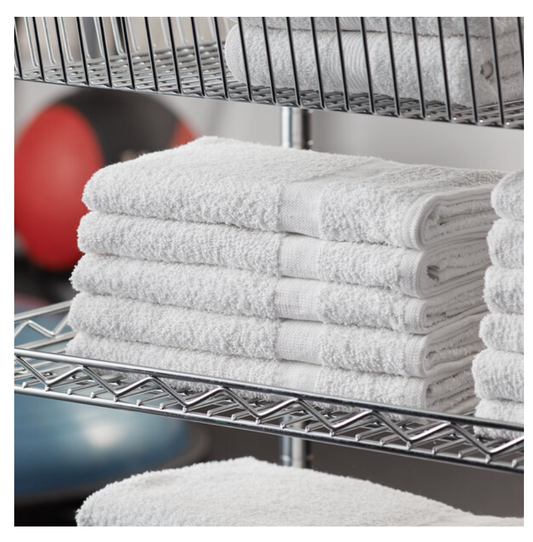 Lavex Economy 22" x 44" Cotton Bath Towel 6 lb. - 12/Pack