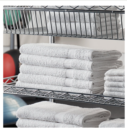 Lavex Economy 24" x 48" Cotton Bath Towel 8 lb. - 12/Pack