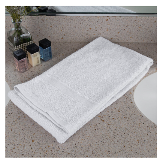 Oxford Gold Cam 24" x 48" 86/14 Cotton Polyester Blend Bath Towel with Cam Border 8 lb