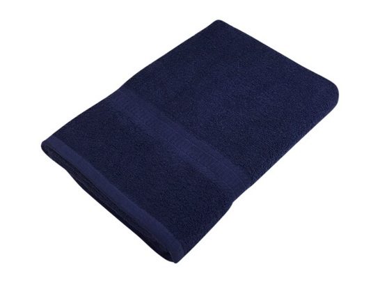 Monarch Brands True Colors 25" x 52" 100% Ring Spun Cotton Navy Bath Towel 10.5 lb