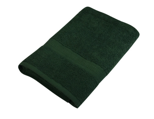 Monarch Brands True Colors 25" x 52" 100% Ring Spun Cotton Hunter Green Bath Towel 10.5 lb