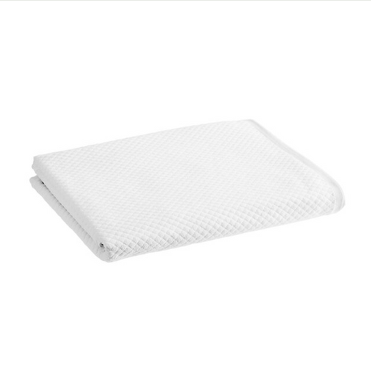 1888 Mills Aura 40" x 70" White Diamond Velour 100% Combed Cotton Spa Towel - 27 lb. - 12/Case