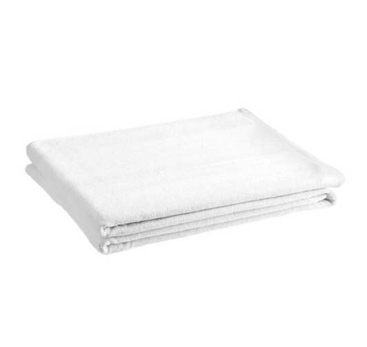 1888 Mills Aura 40" x 70" White Solid Velour 100% Combed Cotton Spa Towel - 27 lb. - 12/Case