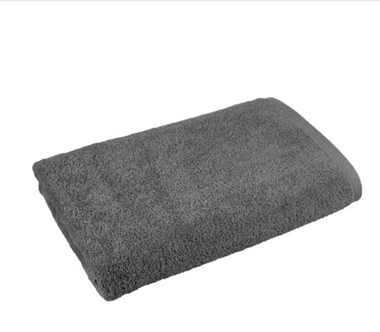 1888 Mills Millennium 27" x 52" Charcoal 100% Ring-Spun Cotton Bath Towel - 15 lb. - 36/Case