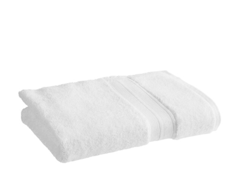 1888 Mills Sweet South 27" x 56" White 100% Long Staple Cotton Bath Towel 17 lb. - 36/Case